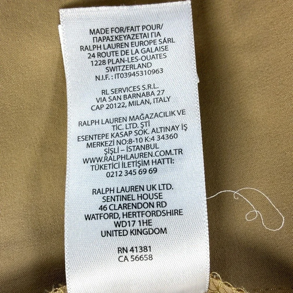 Polo Ralph Lauren Mens Performance Golf Shorts Tan Khaki Size 42 Flat Front Logo